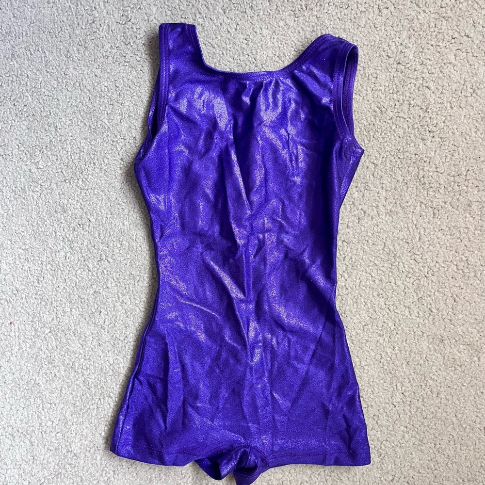 Perfect Balance Shiny Purple Unitard